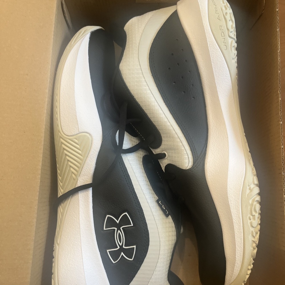 Under Armour Lockdown 7 Basketball Shoes Black White Men's Size 13 3028512-002